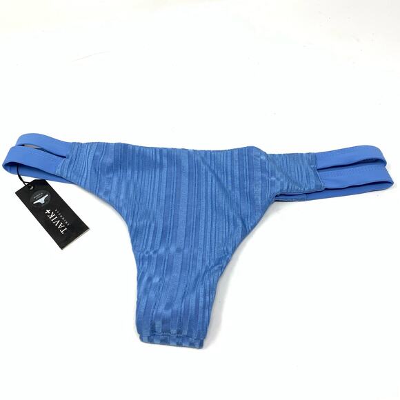 Tavik Chloe Mini Swim Bottom Slinky Rib Sea Blue Size Large NEW - Picture 7 of 8